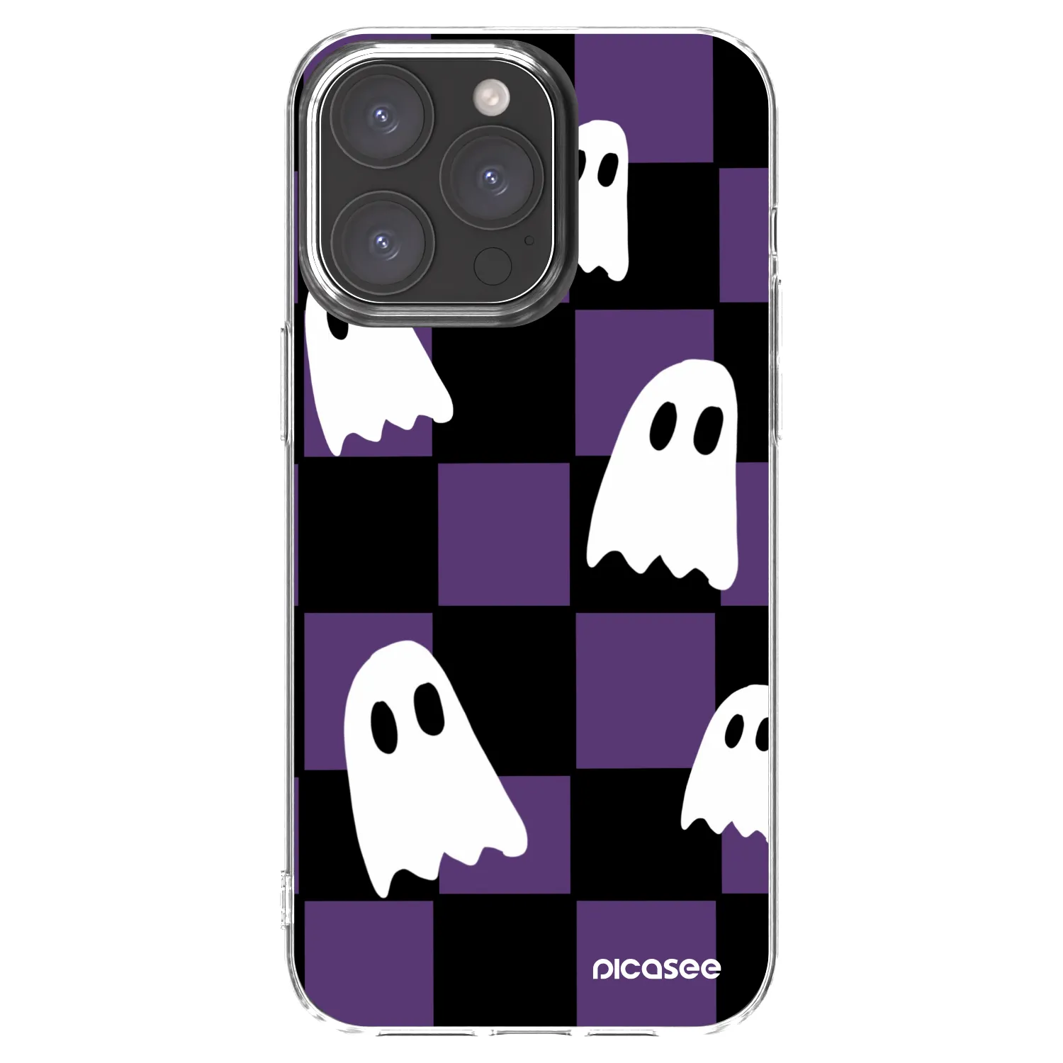 Picasee husă transparentă din silicon pentru Apple iPhone 15 Pro Max - Ghosts