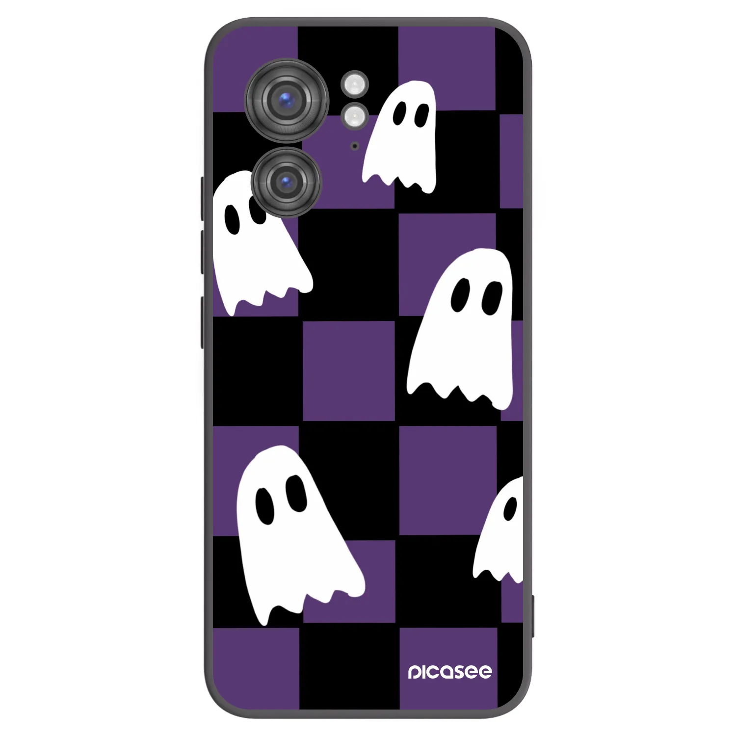 Picasee husă neagră din silicon pentru Motorola Edge 40 - Ghosts