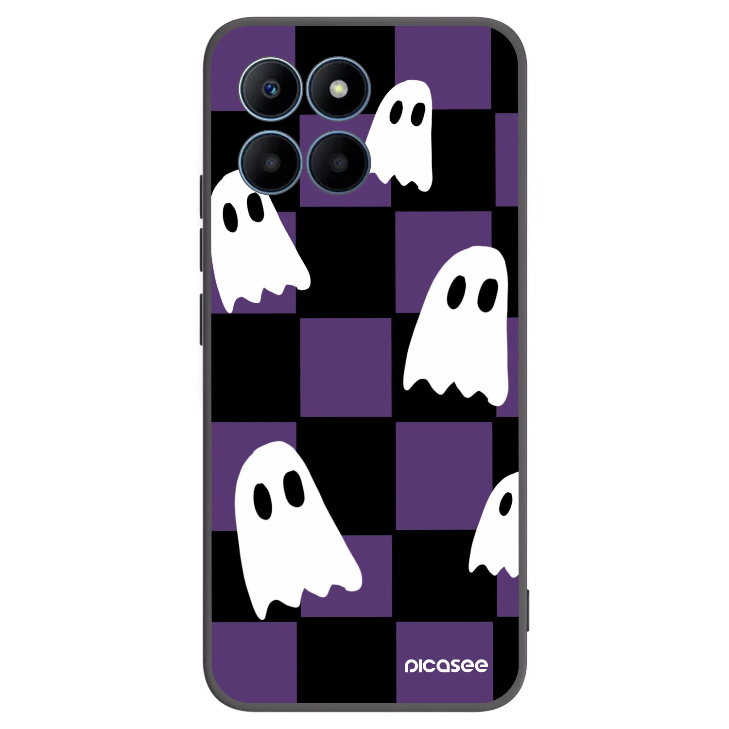 Picasee husă neagră din silicon pentru Honor 70 Lite - Ghosts