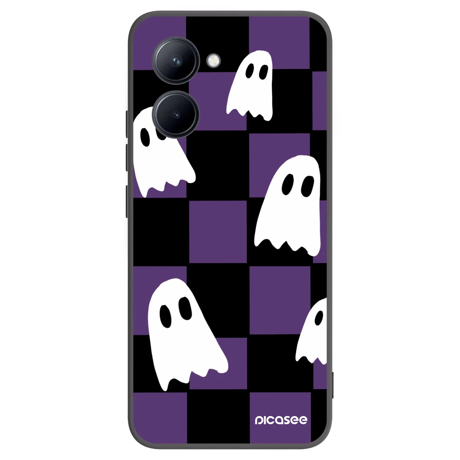 Picasee husă neagră din silicon pentru Realme C33 (2023) - Ghosts