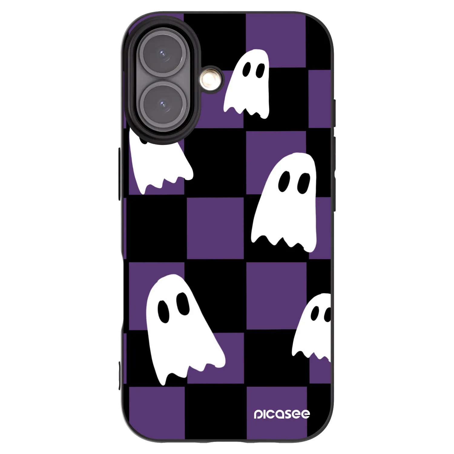 Picasee husă neagră din silicon pentru Apple iPhone 16 - Ghosts