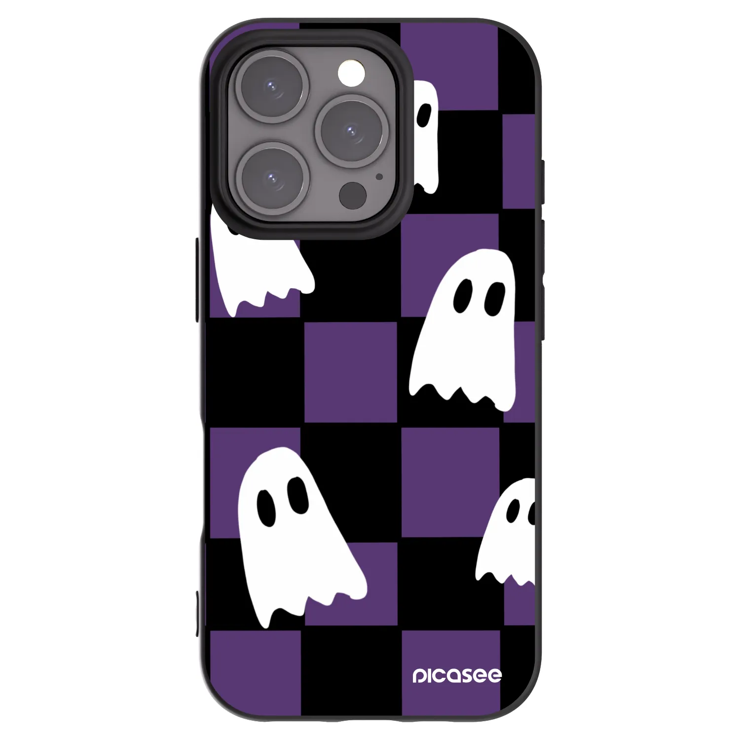 Picasee husă neagră din silicon pentru Apple iPhone 16 Pro - Ghosts