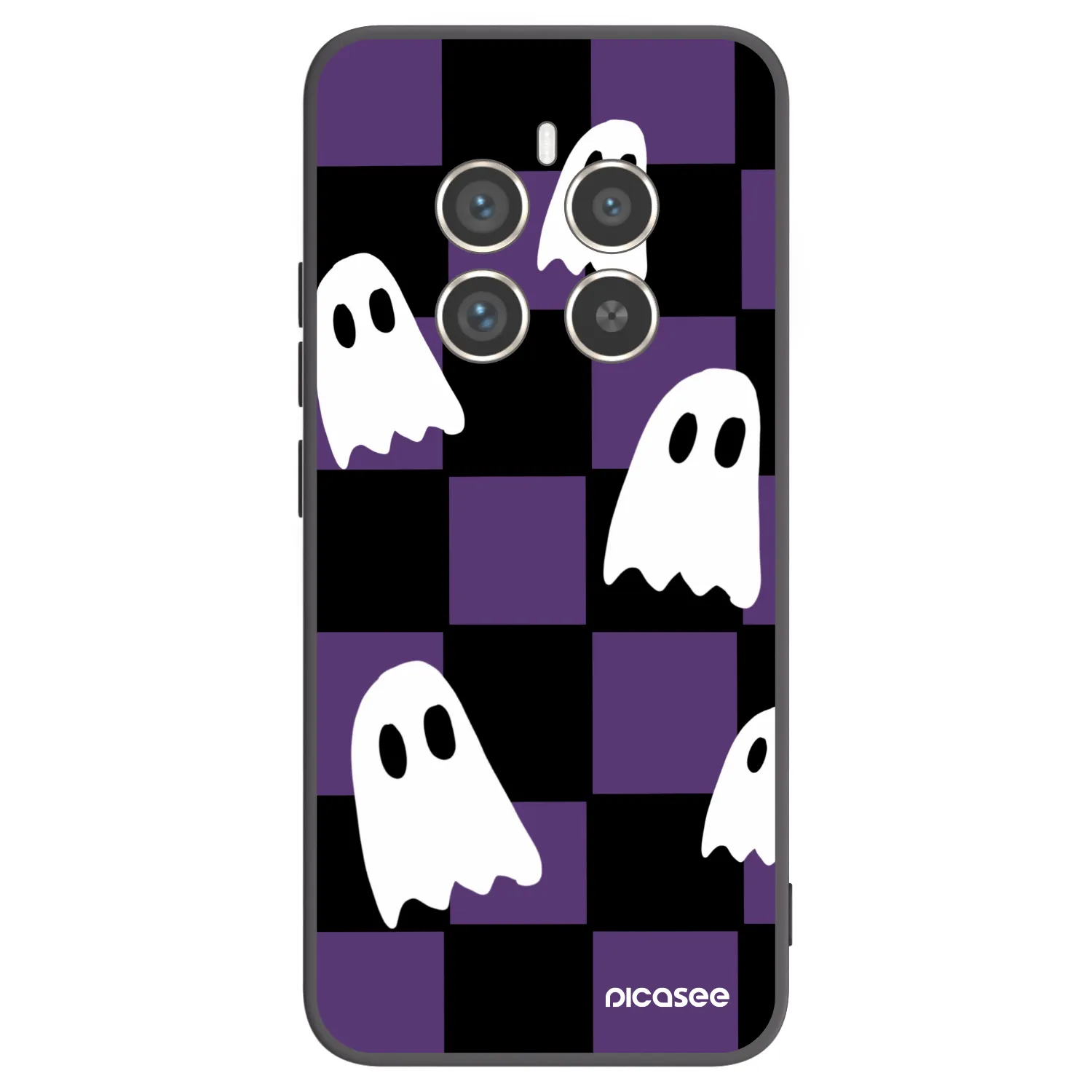 Picasee husă neagră din silicon pentru Realme 12 Pro 5G - Ghosts