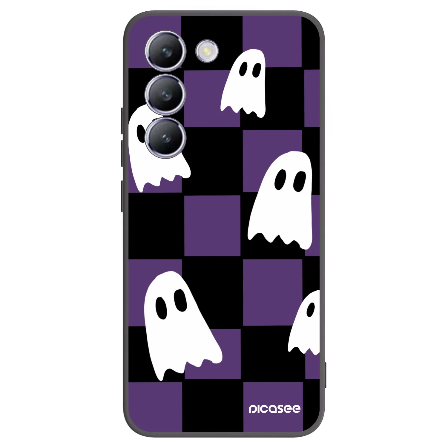 Picasee husă neagră din silicon pentru Vivo V40 SE 5G - Ghosts
