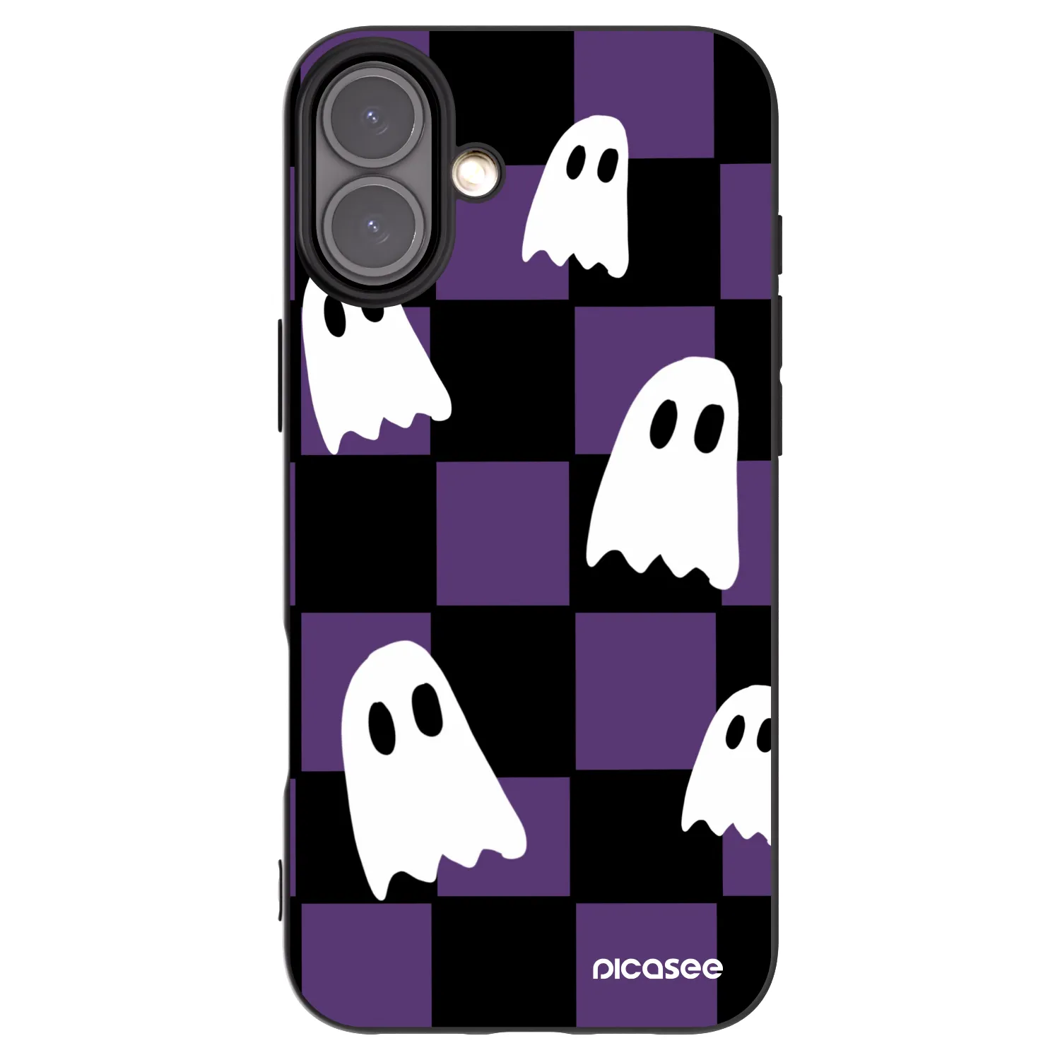 Picasee husă neagră din silicon pentru Apple iPhone 16 Plus - Ghosts