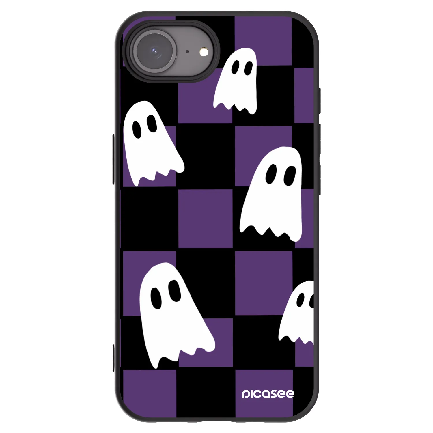 Picasee husă neagră din silicon pentru Apple iPhone 16e - Ghosts