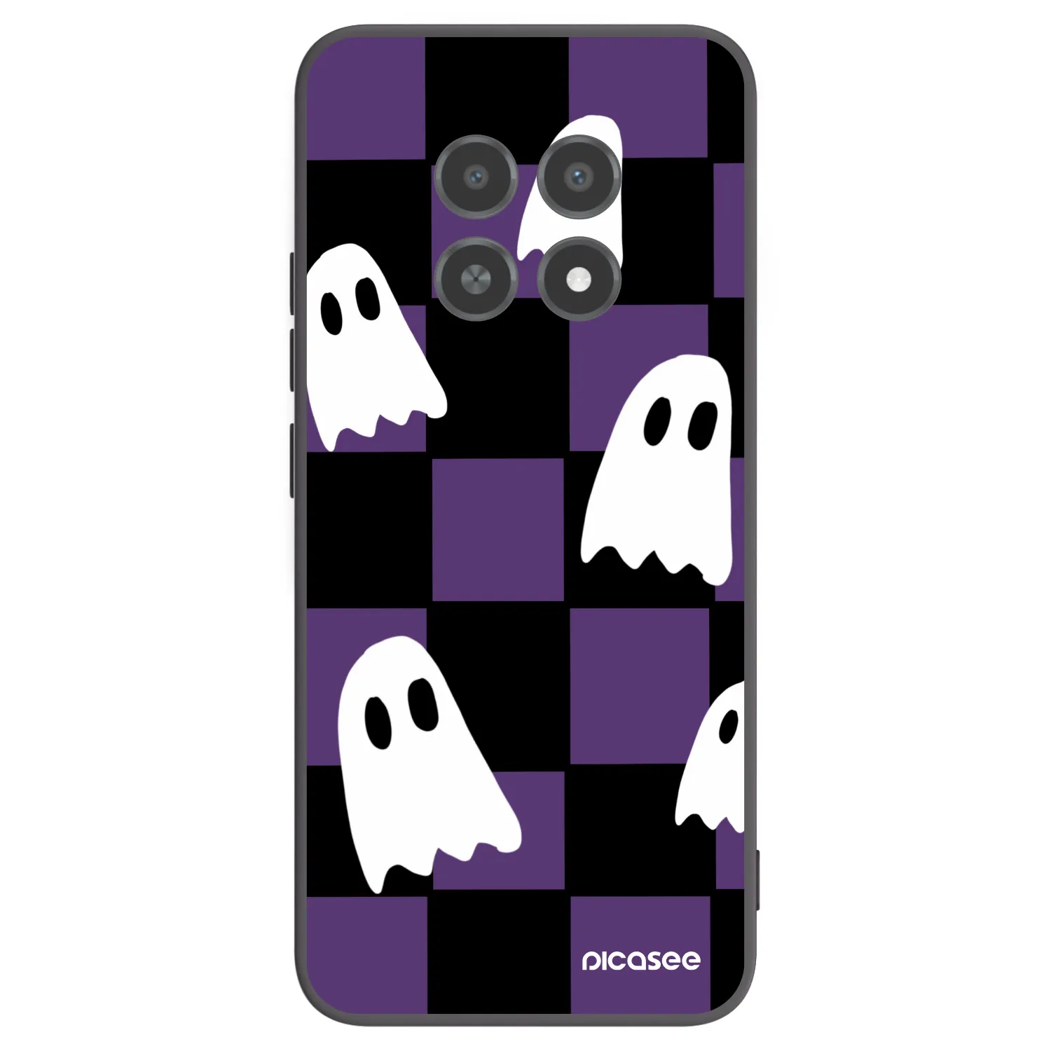Picasee husă neagră din silicon pentru Realme 12X - Ghosts