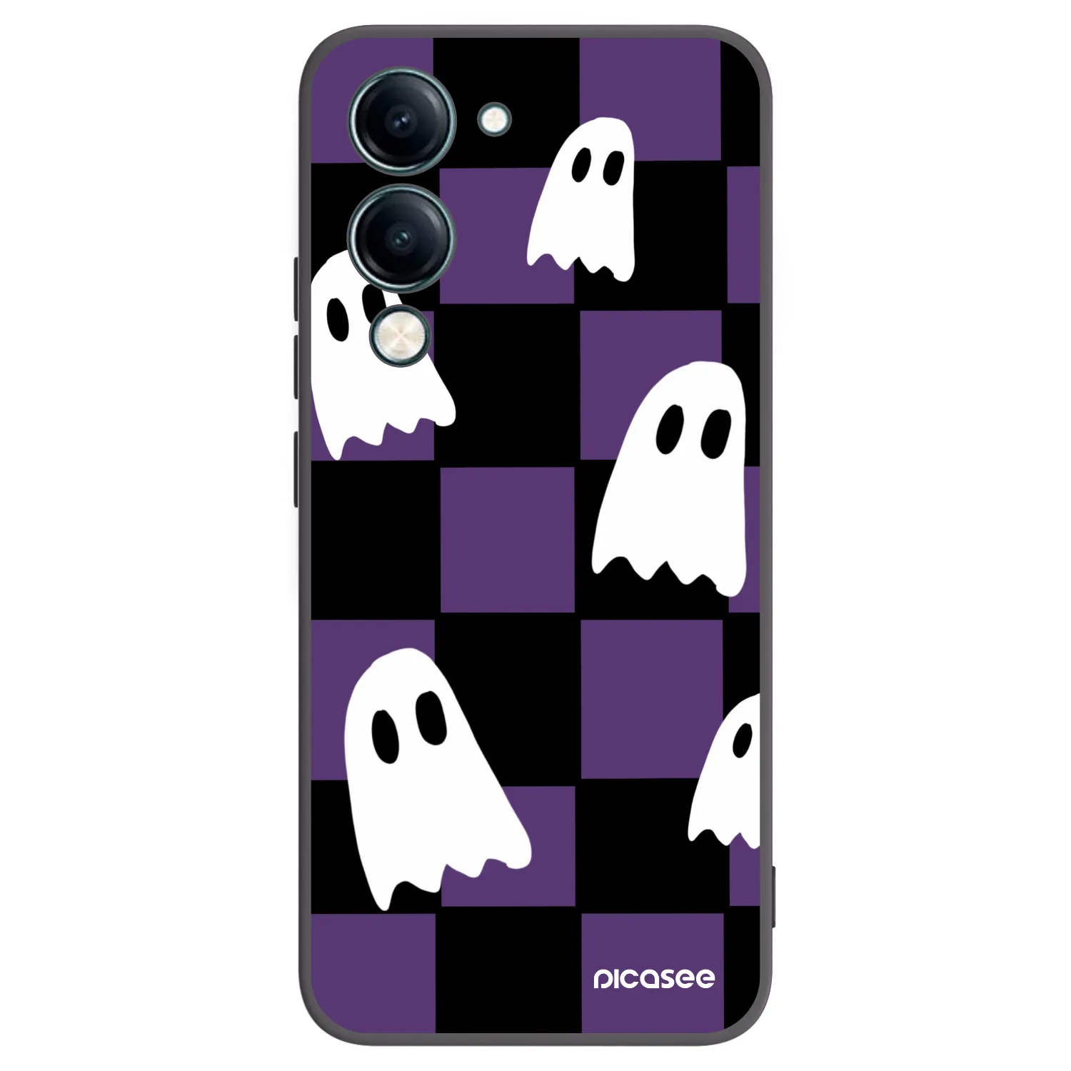 Picasee husă neagră din silicon pentru Vivo Y29s 5G - Ghosts