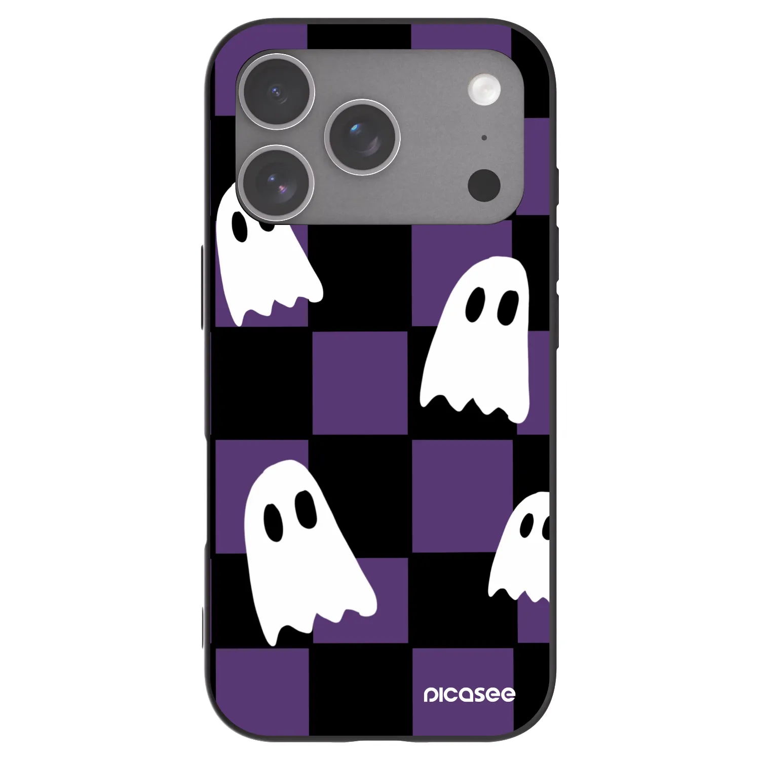 Picasee husă neagră din silicon pentru Apple iPhone 18 Pro - Ghosts