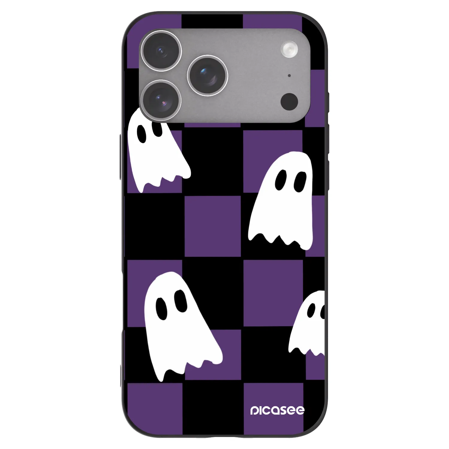Picasee husă neagră din silicon pentru Apple iPhone 18 Pro Max - Ghosts