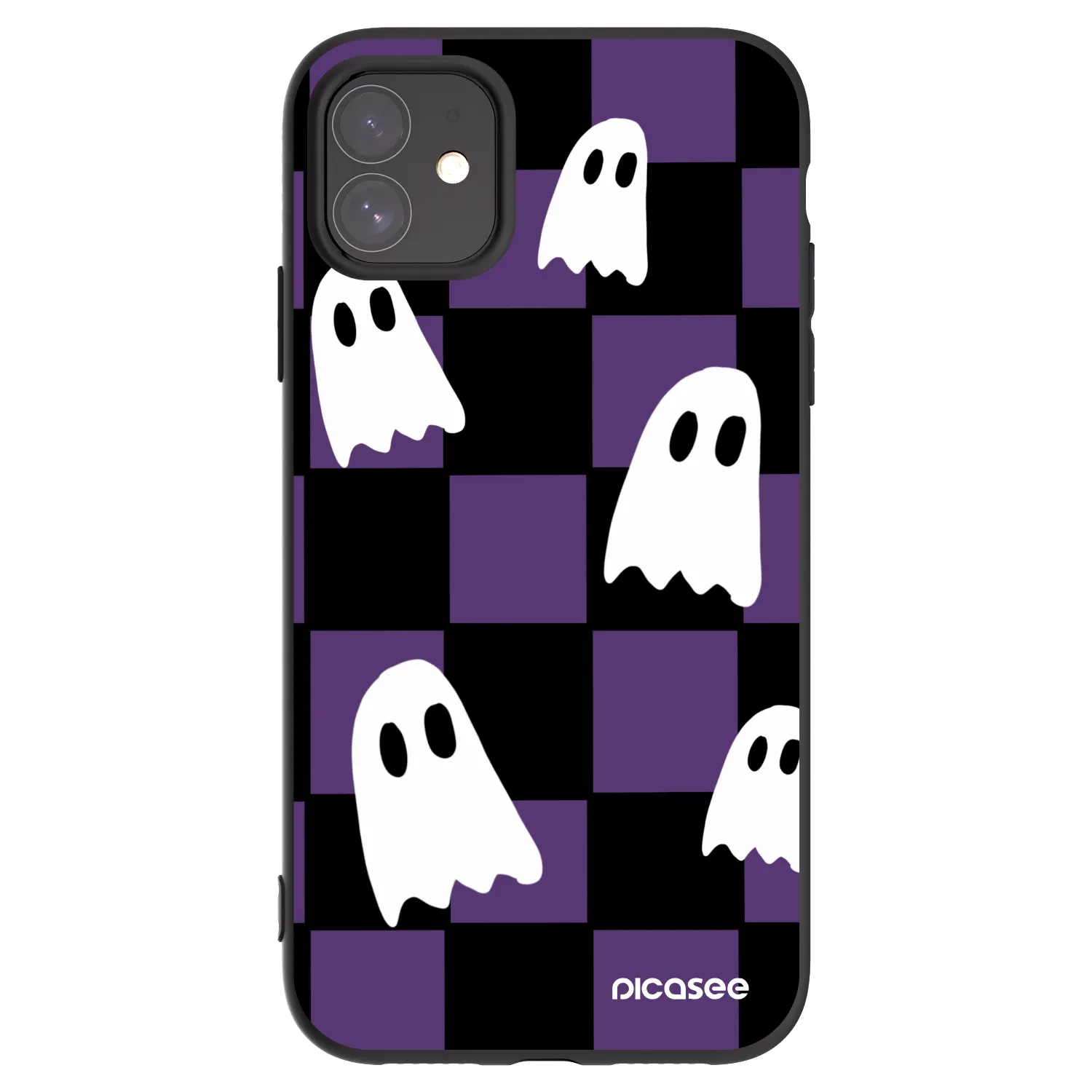 Picasee husă neagră din silicon pentru Apple iPhone 11 - Ghosts
