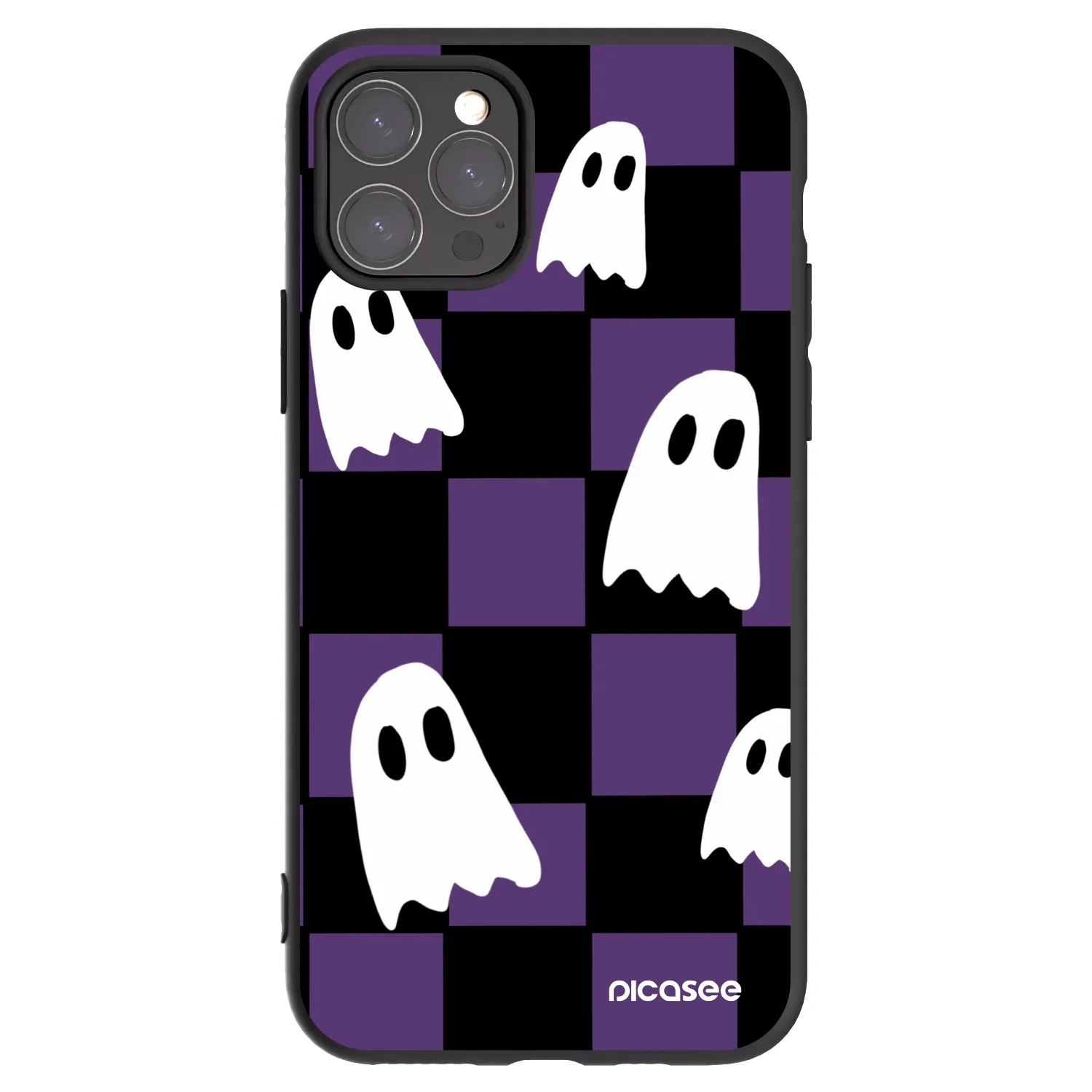 Picasee husă neagră din silicon pentru Apple iPhone 11 Pro - Ghosts