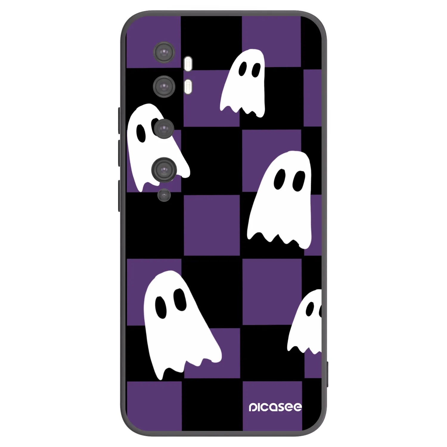 Picasee husă neagră din silicon pentru Xiaomi Mi Note 10 (Pro) - Ghosts