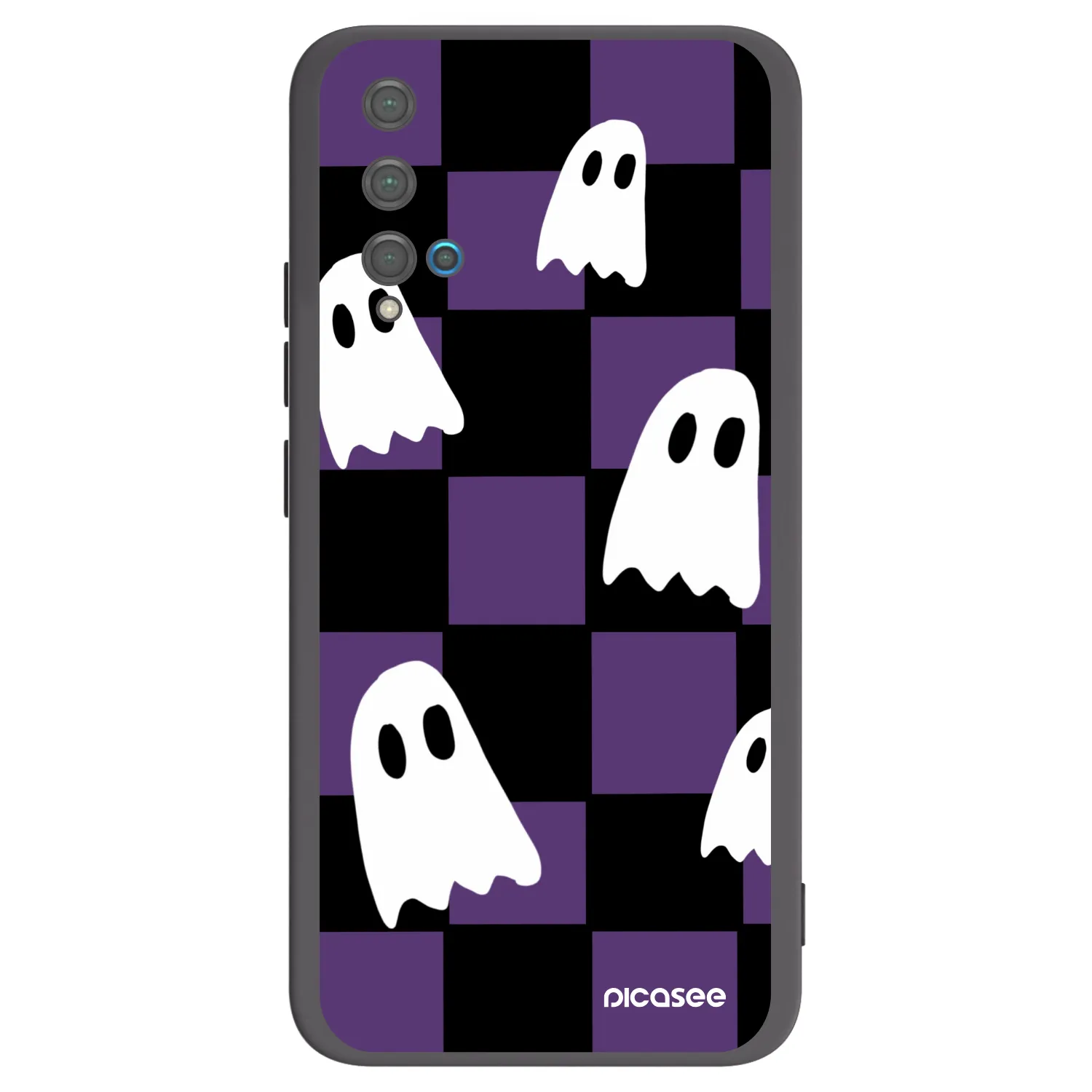 Picasee husă neagră din silicon pentru Huawei Nova 5T - Ghosts