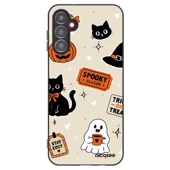 Picasee husă neagră din silicon pentru Samsung Galaxy A14 5G A146P - Halloween stickers