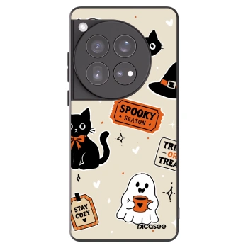 Picasee husă neagră din silicon pentru OnePlus 12 5G - Halloween stickers