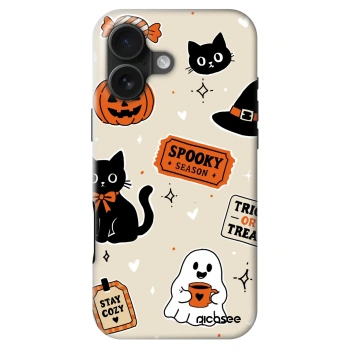 Husă pentru Apple iPhone 16 - Halloween stickers