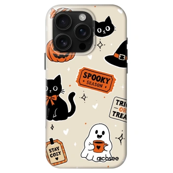 Husă pentru Apple iPhone 16 Pro - Halloween stickers