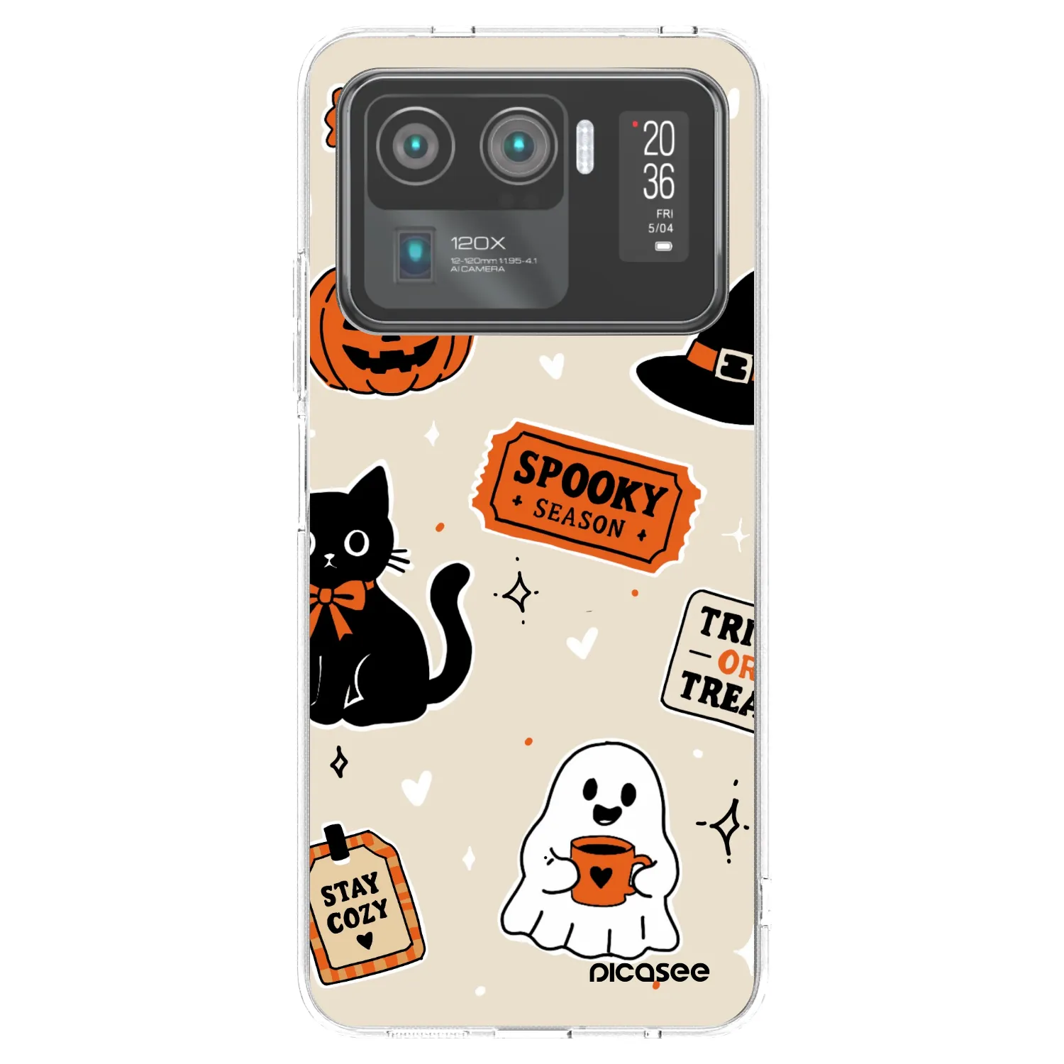 Picasee husă transparentă din silicon pentru Xiaomi Mi 11 Ultra - Halloween stickers
