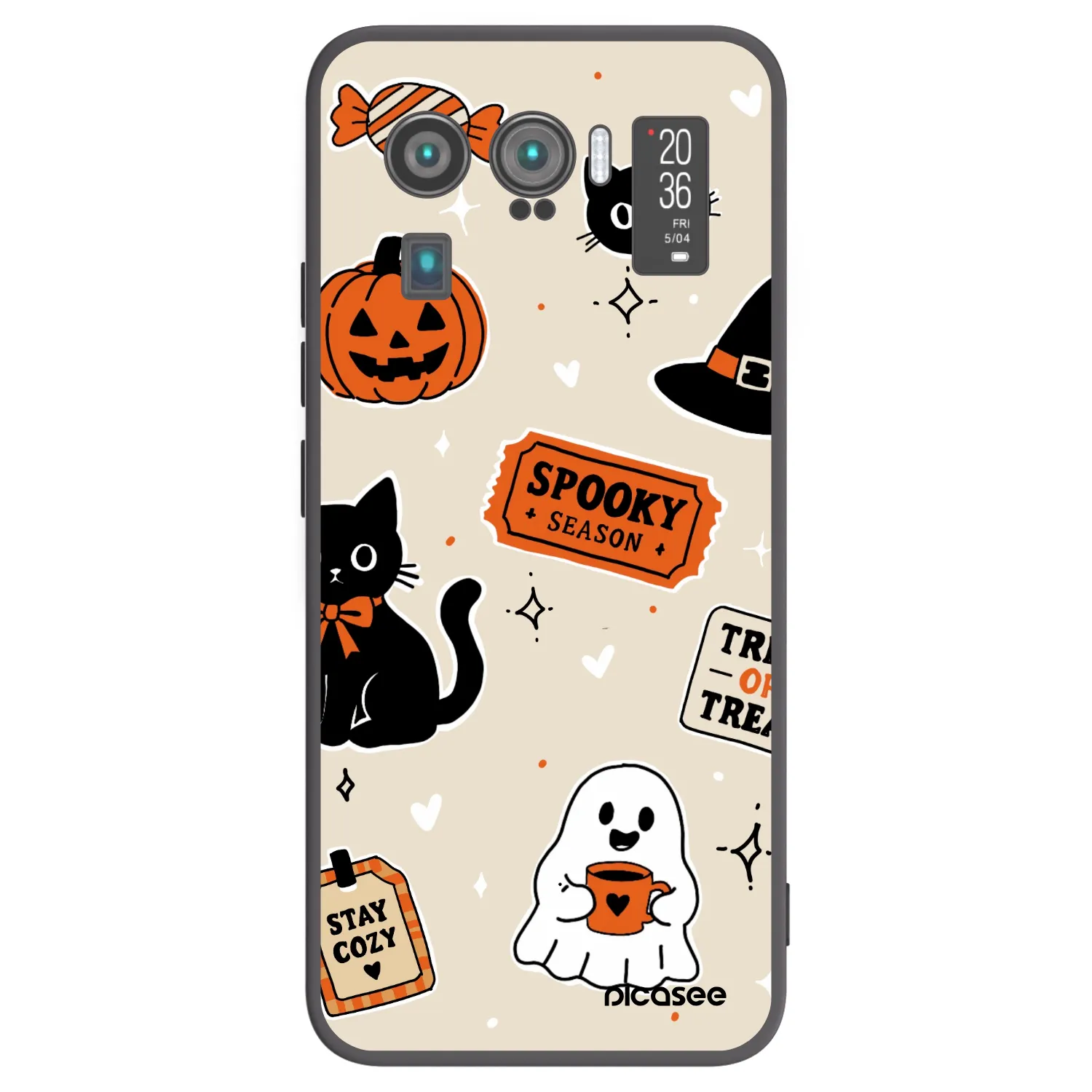 Picasee husă neagră din silicon pentru Xiaomi Mi 11 Ultra - Halloween stickers