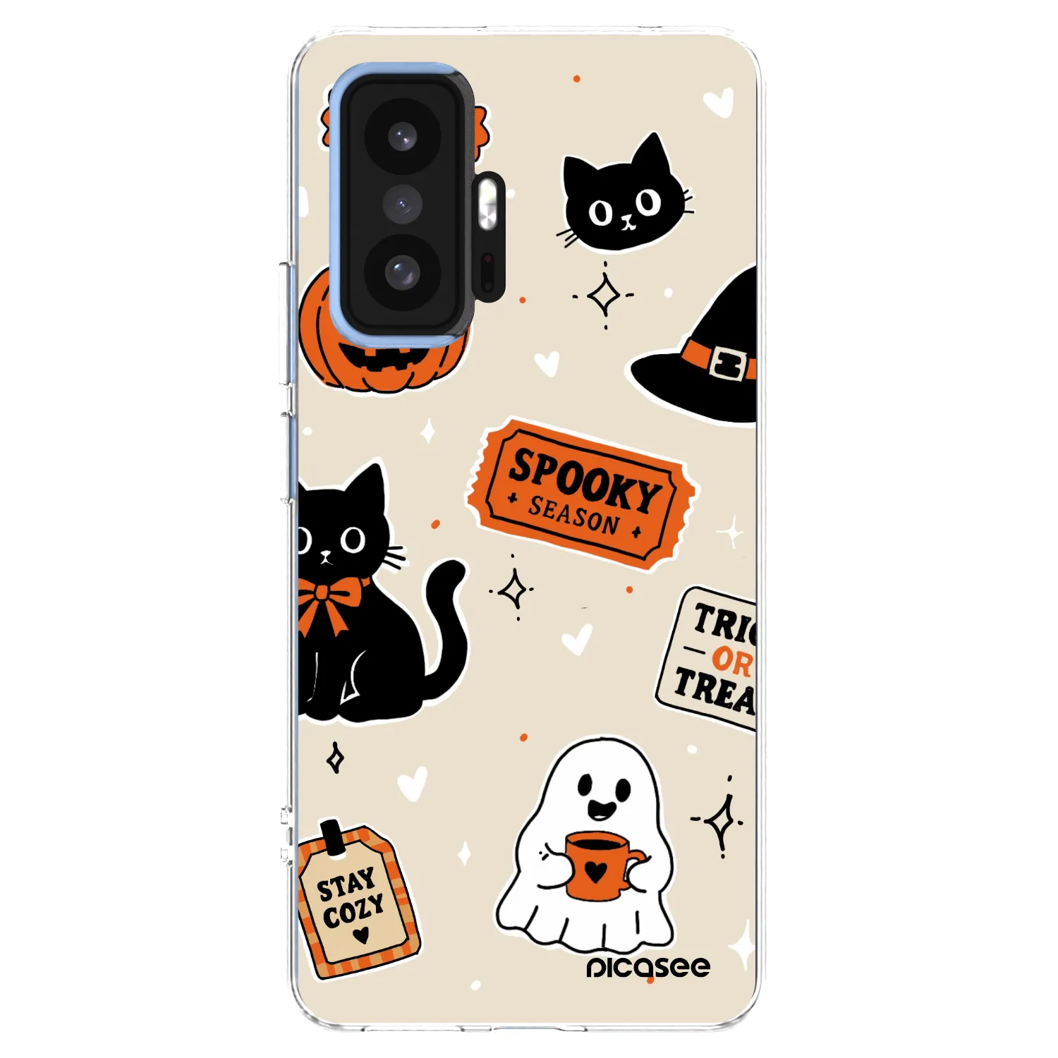 Picasee husă transparentă din silicon pentru Xiaomi 11T Pro - Halloween stickers