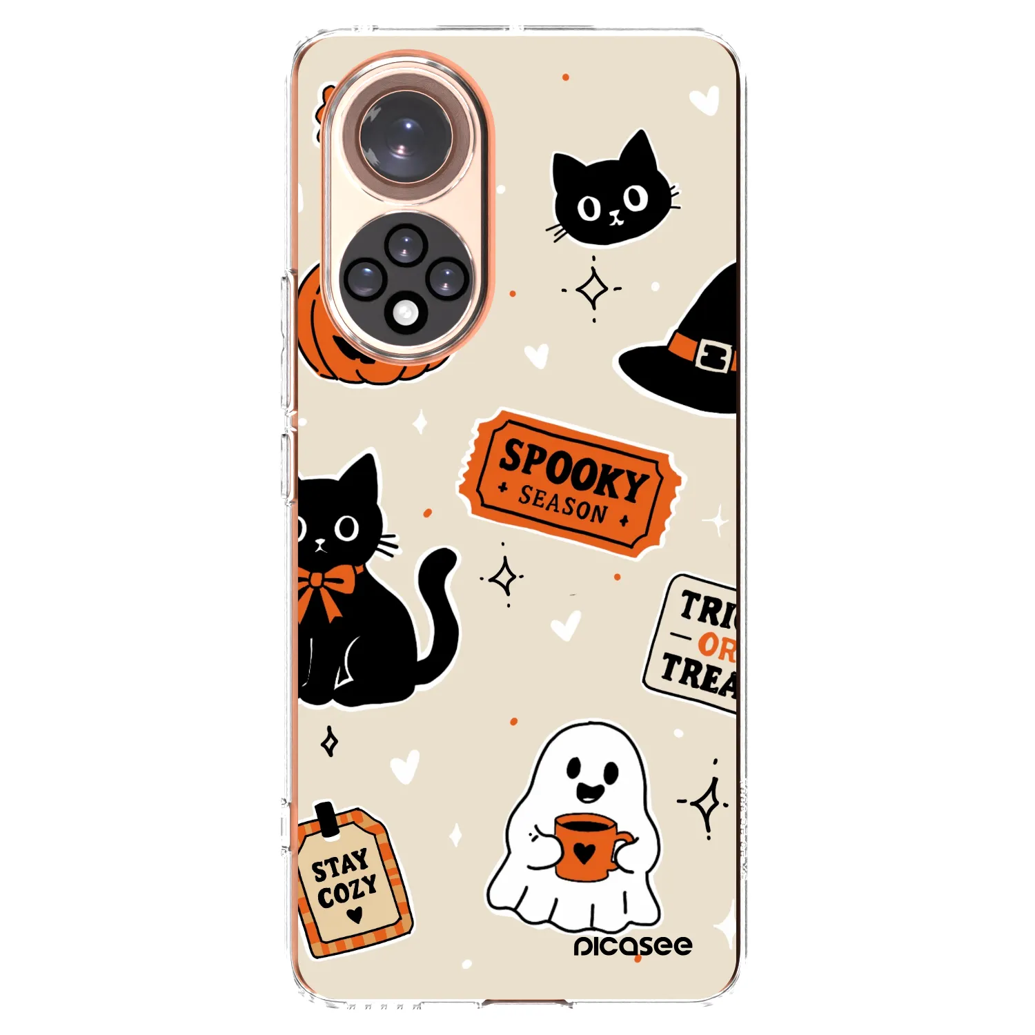 Picasee husă transparentă din silicon pentru Huawei Nova 9 - Halloween stickers