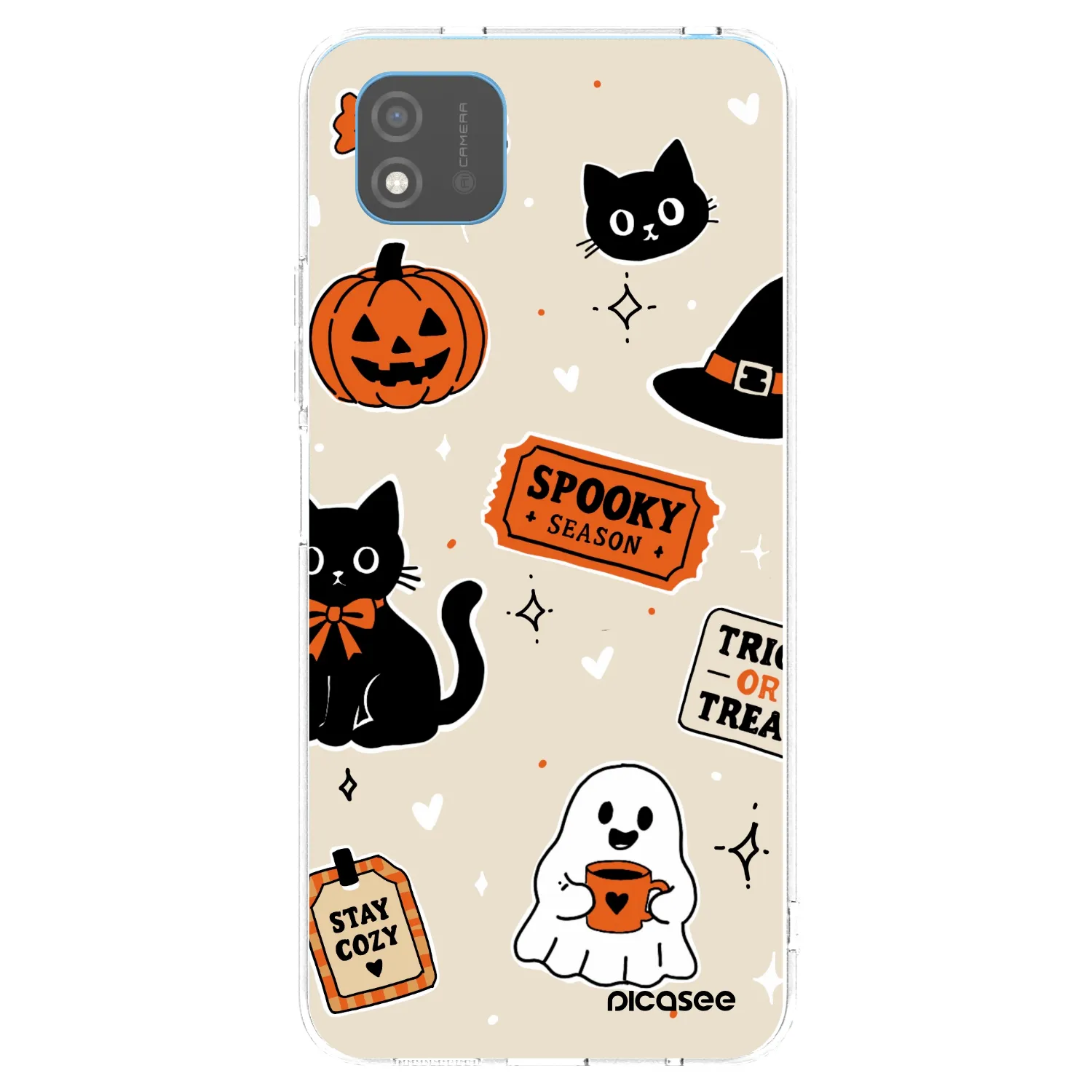 Picasee husă transparentă din silicon pentru Realme C11 (2021) - Halloween stickers