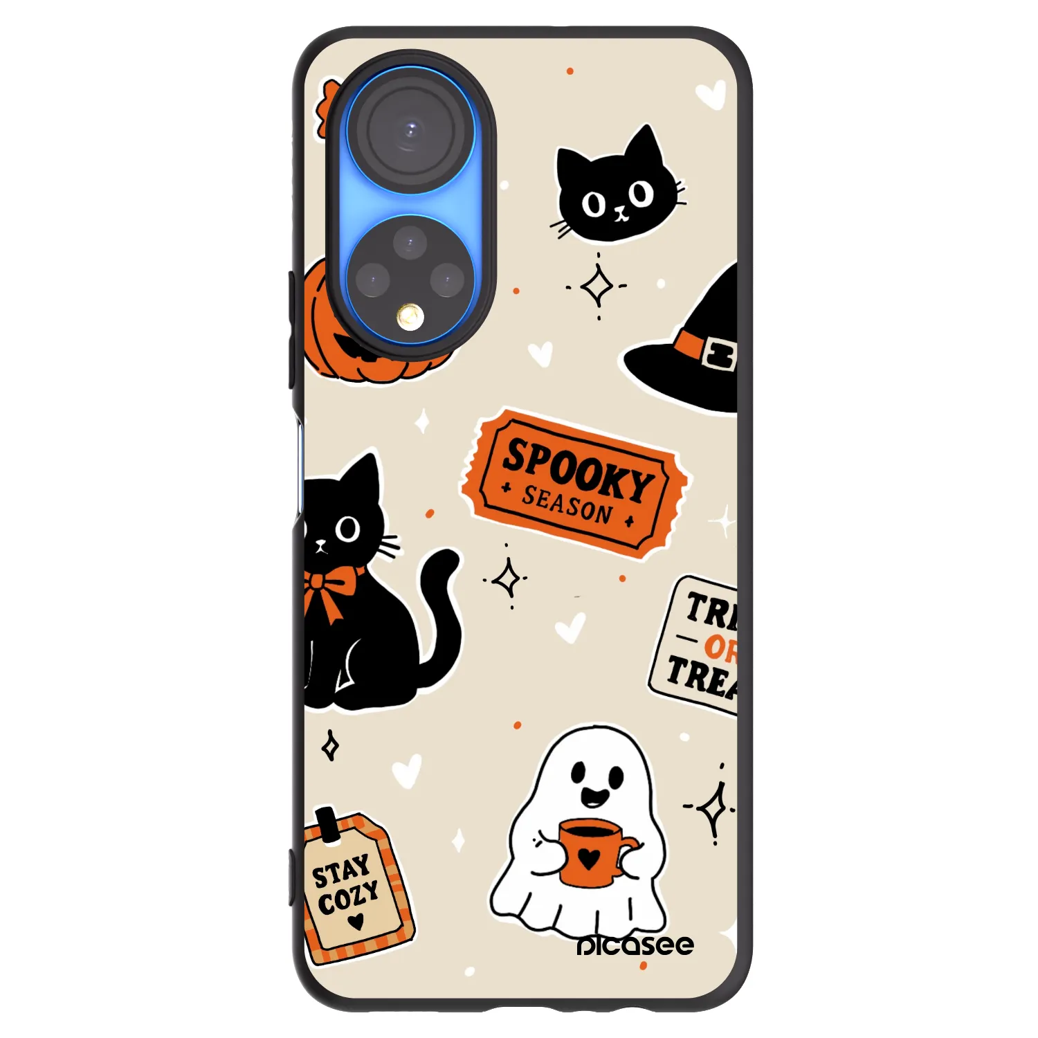 Picasee husă neagră din silicon pentru Honor X7 - Halloween stickers