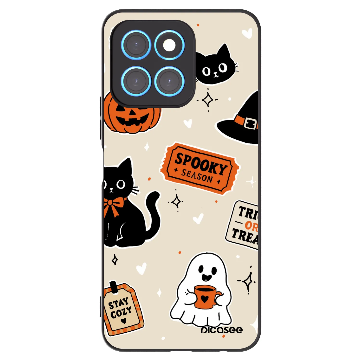 Picasee husă neagră din silicon pentru Honor X6 - Halloween stickers