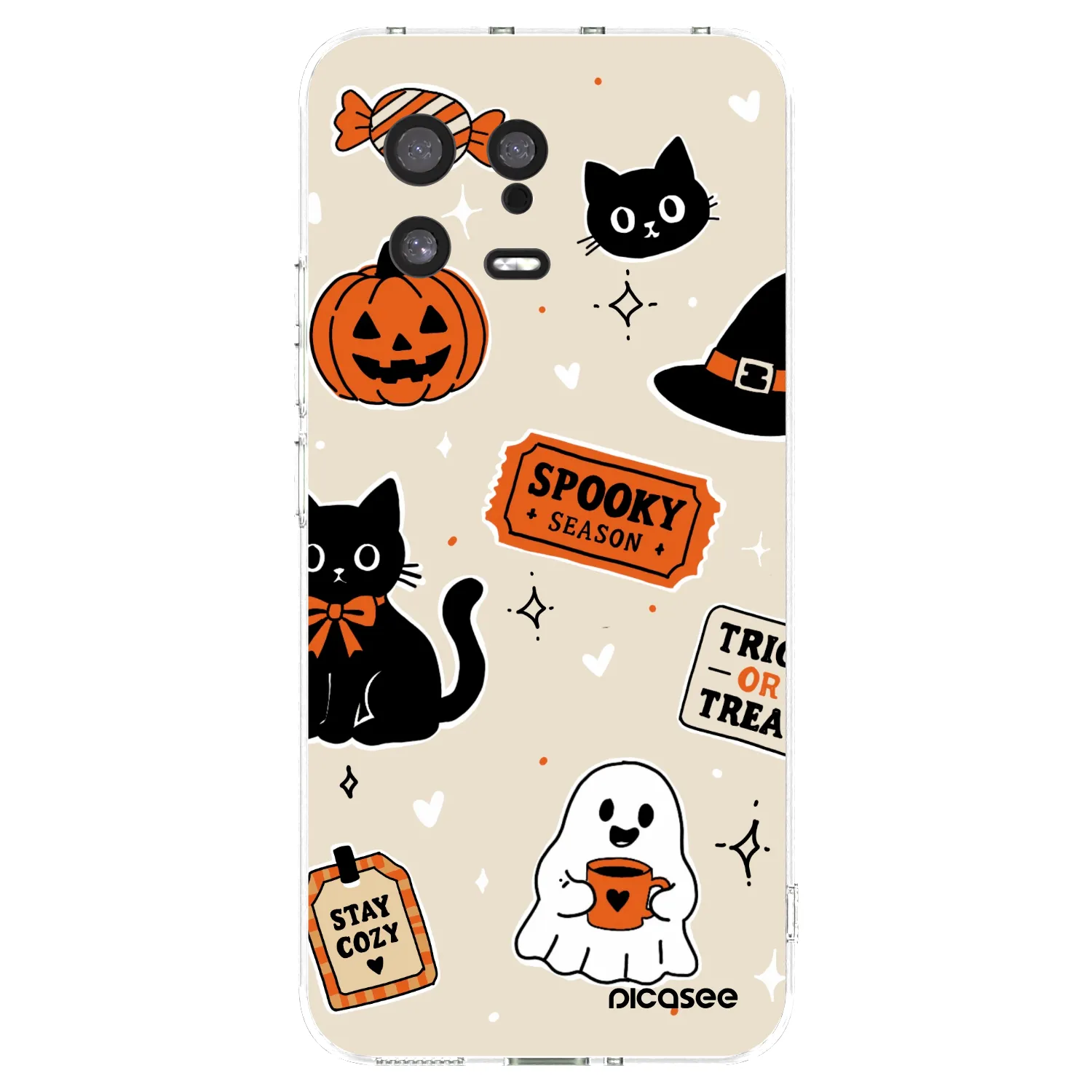 Picasee husă transparentă din silicon pentru Xiaomi 13 - Halloween stickers