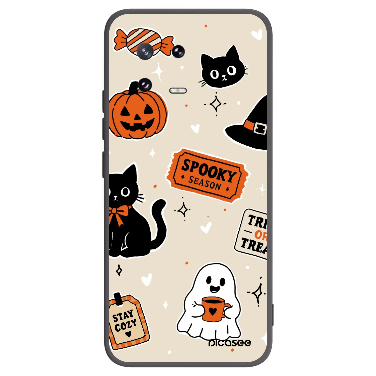 Picasee husă neagră din silicon pentru Xiaomi 13 Pro - Halloween stickers