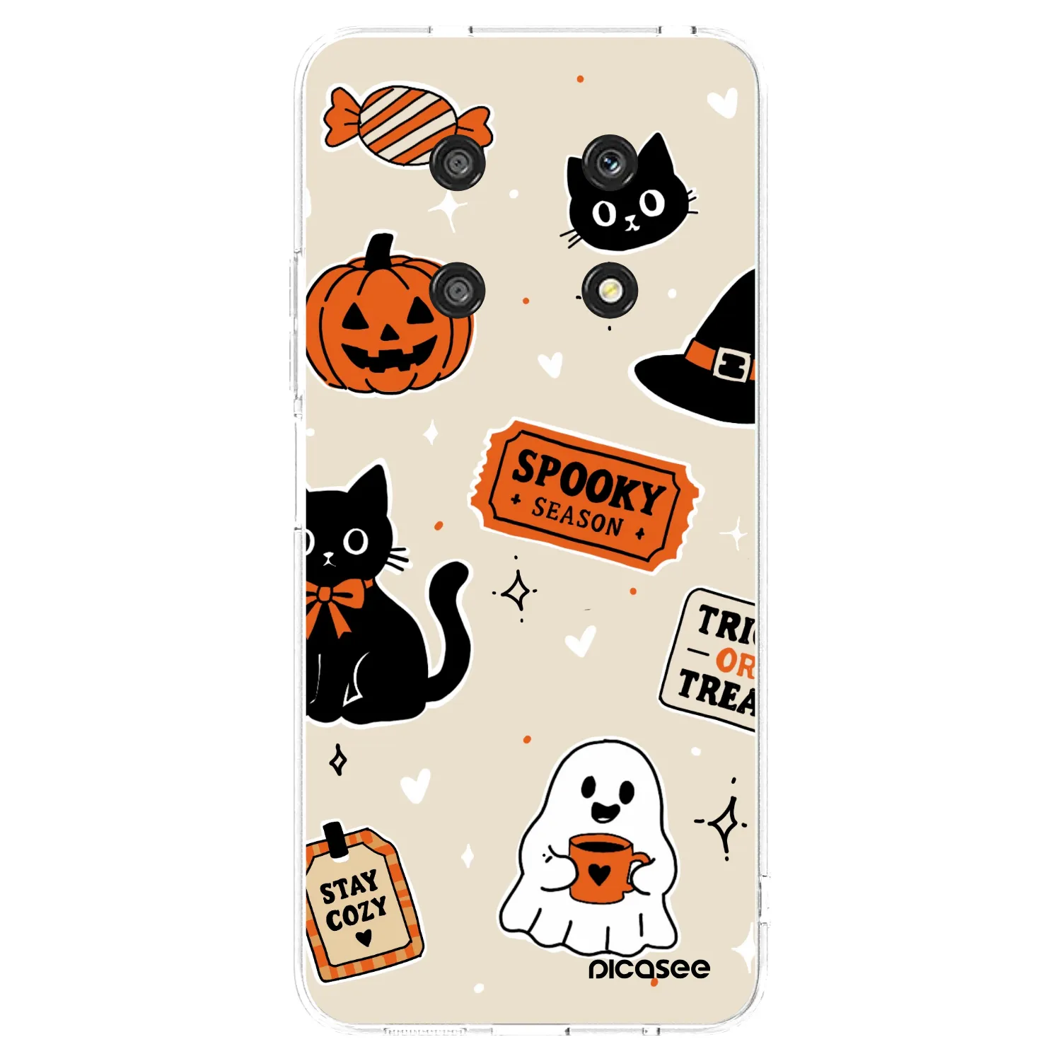 Picasee husă transparentă din silicon pentru Honor Magic4 Lite 5G - Halloween stickers