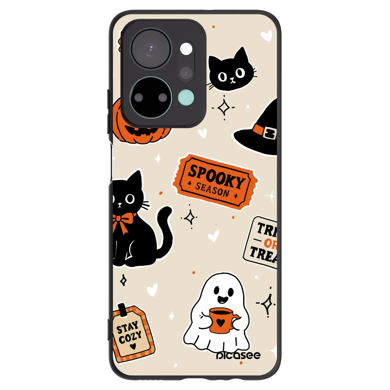 Picasee husă neagră din silicon pentru Honor X7a - Halloween stickers