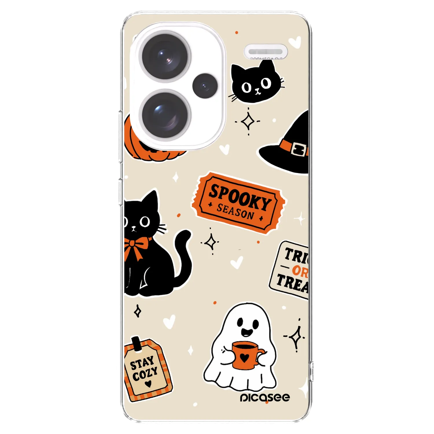Picasee husă transparentă din silicon pentru Xiaomi Redmi Note 13 Pro+ 5G - Halloween stickers