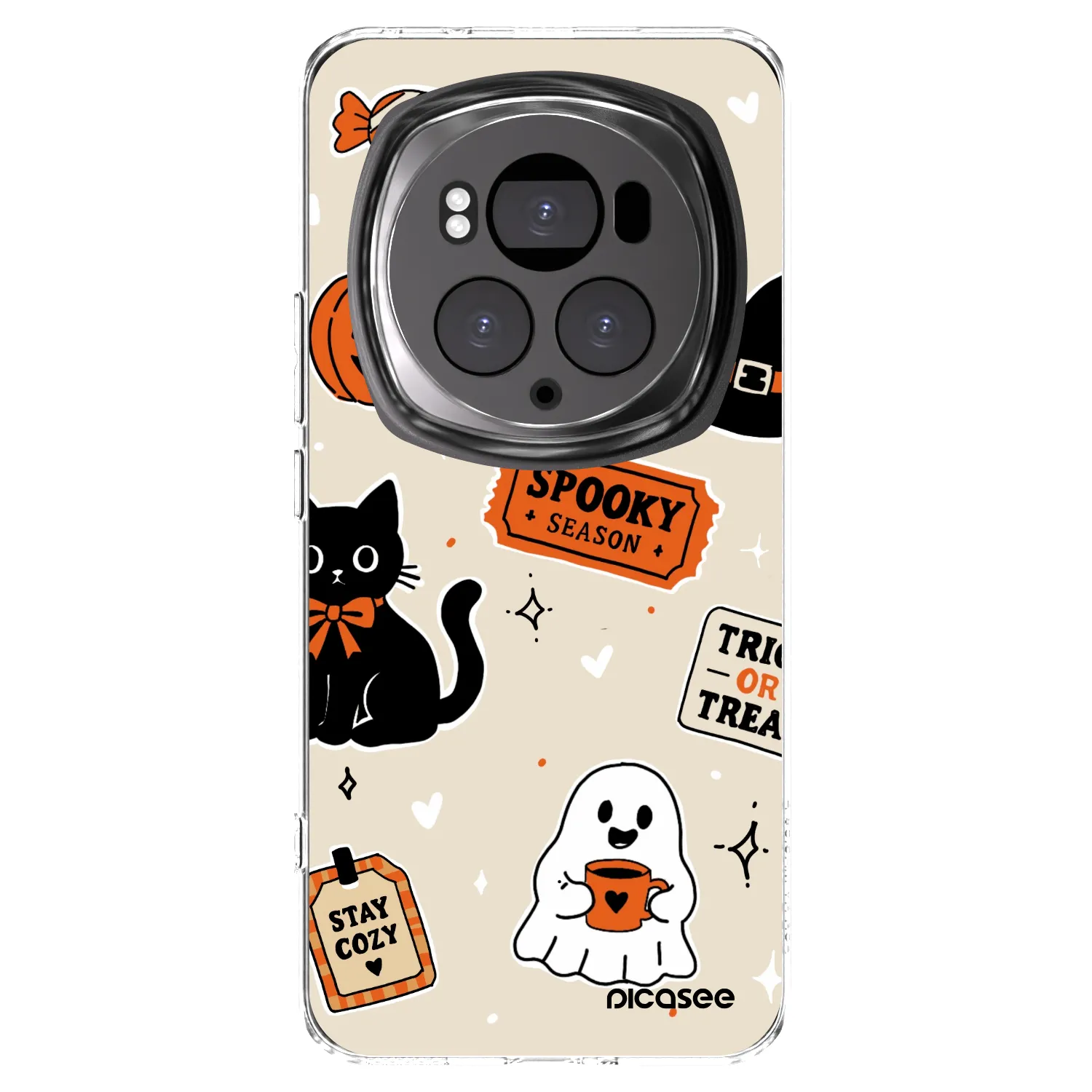 Picasee husă transparentă din silicon pentru Honor Magic6 Pro - Halloween stickers