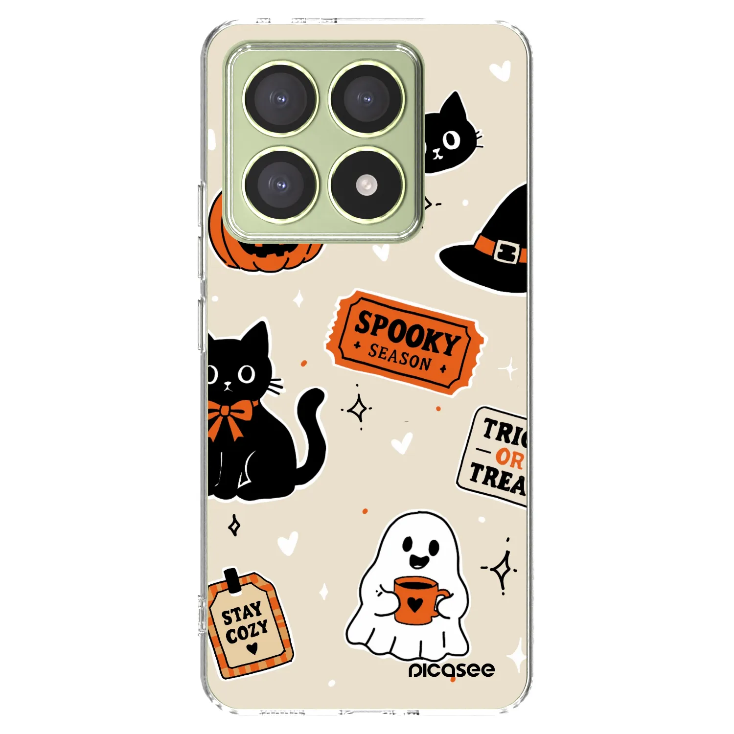 Picasee husă transparentă din silicon pentru Xiaomi 14T - Halloween stickers