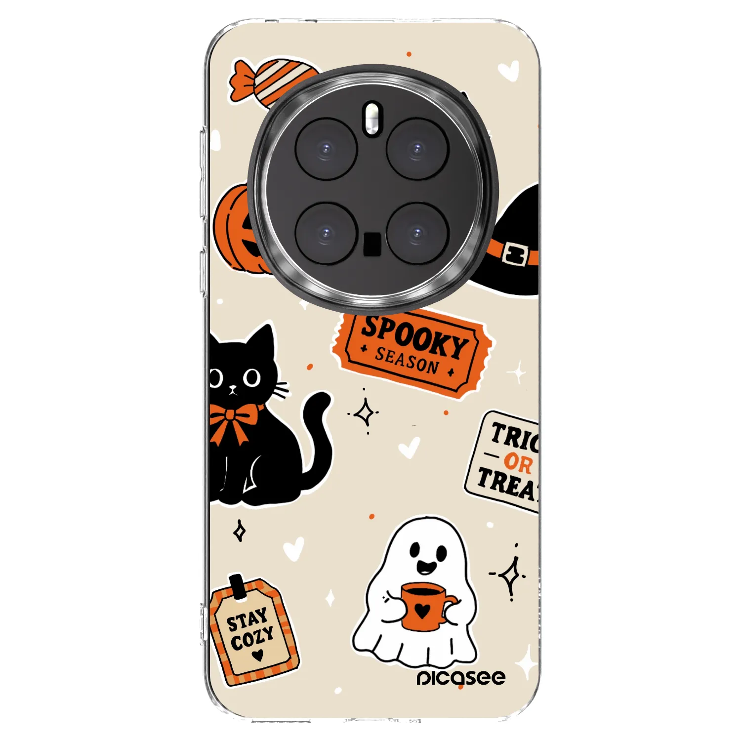 Picasee husă transparentă din silicon pentru Honor Magic7 Pro 5G - Halloween stickers