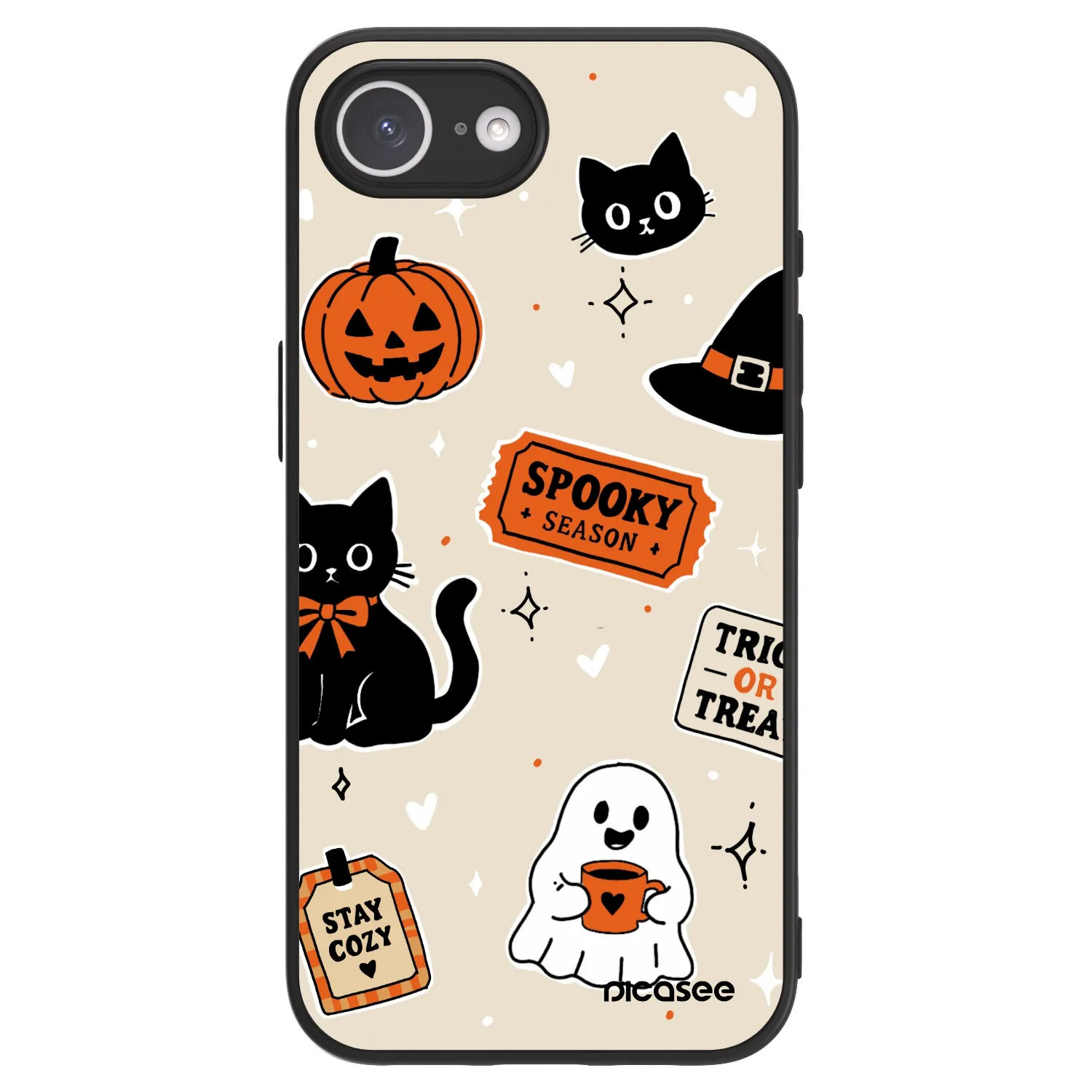 Picasee ULTIMATE CASE MagSafe pentru Apple iPhone 16e - Halloween stickers