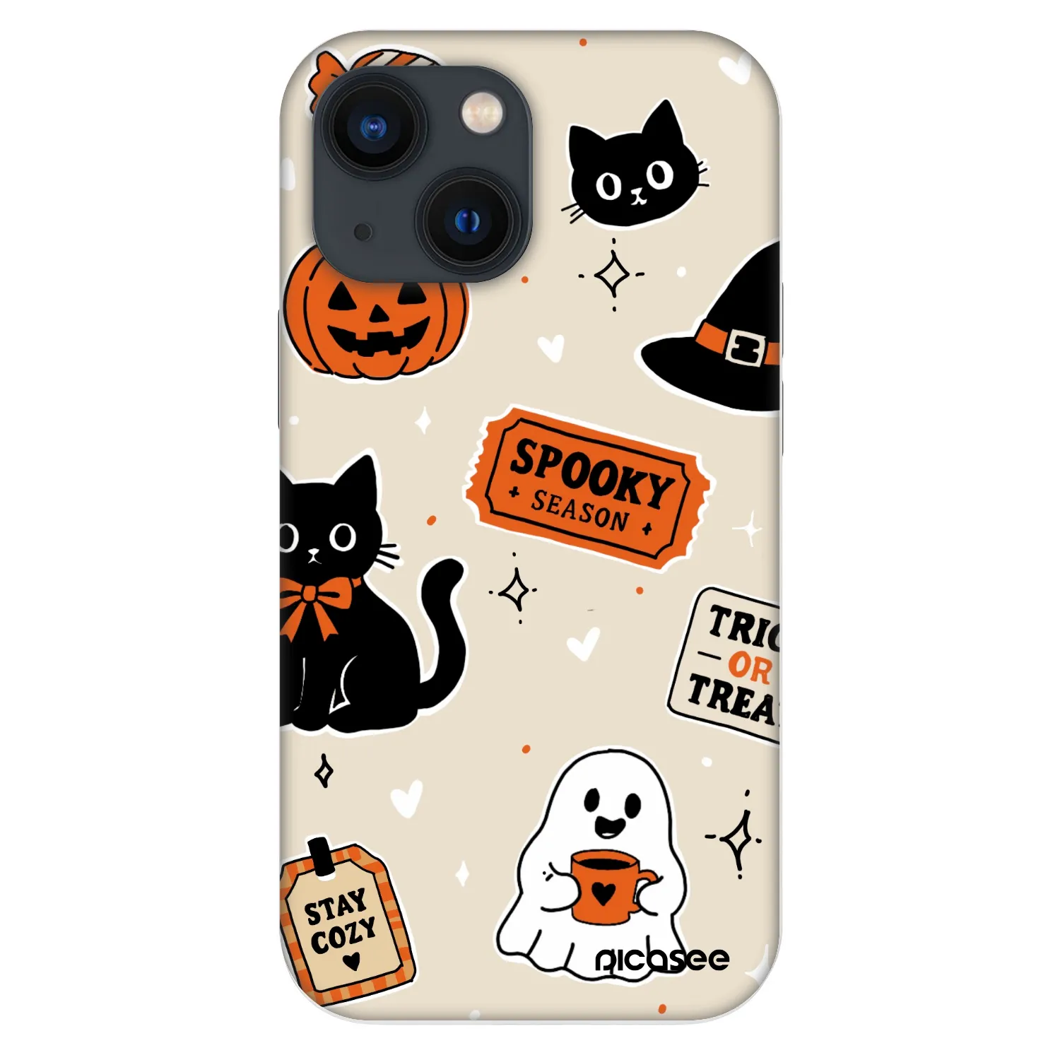 Picasee Fashion Case pentru Apple iPhone 13 mini - Halloween stickers