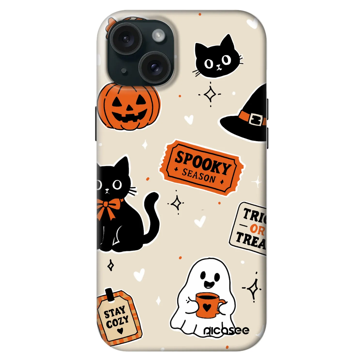 Picasee Fashion Case MagSafe pentru Apple iPhone 15 Plus - Halloween stickers