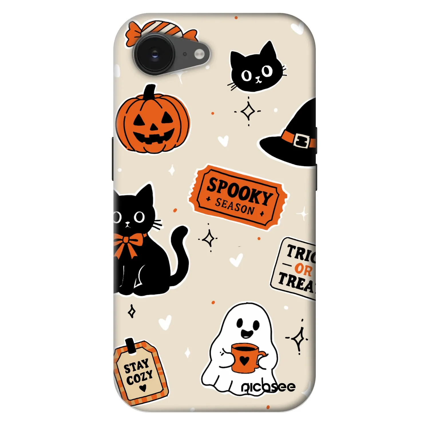Picasee Fashion Case MagSafe pentru Apple iPhone 16e - Halloween stickers