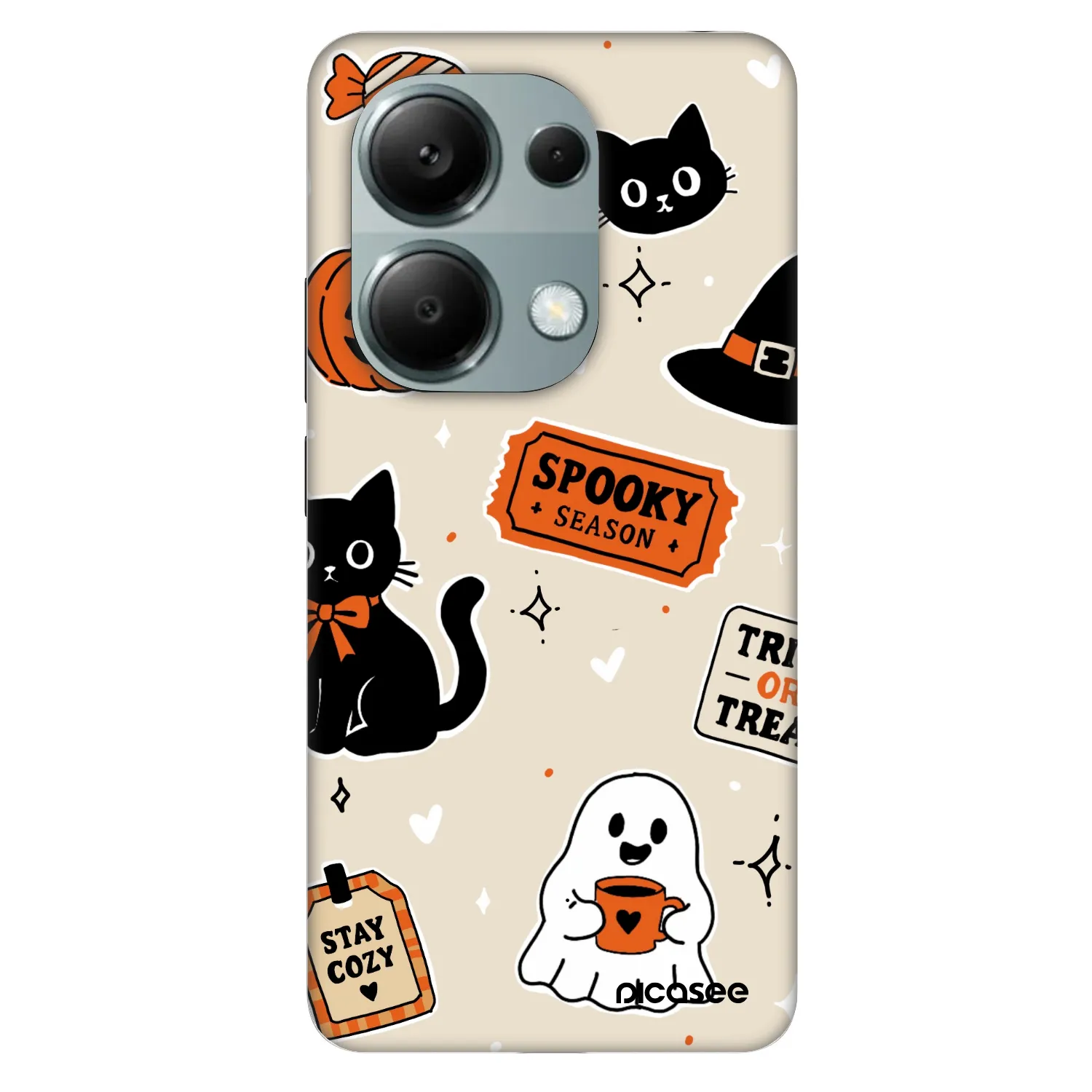 Picasee Fashion Case pentru Xiaomi Redmi Note 13 Pro 4G - Halloween stickers