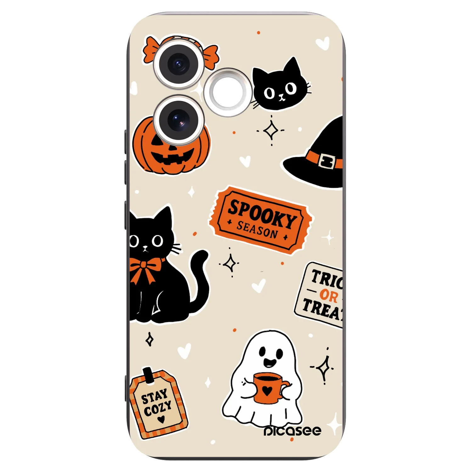 Picasee husă neagră din silicon pentru Honor 600 Lite - Halloween stickers