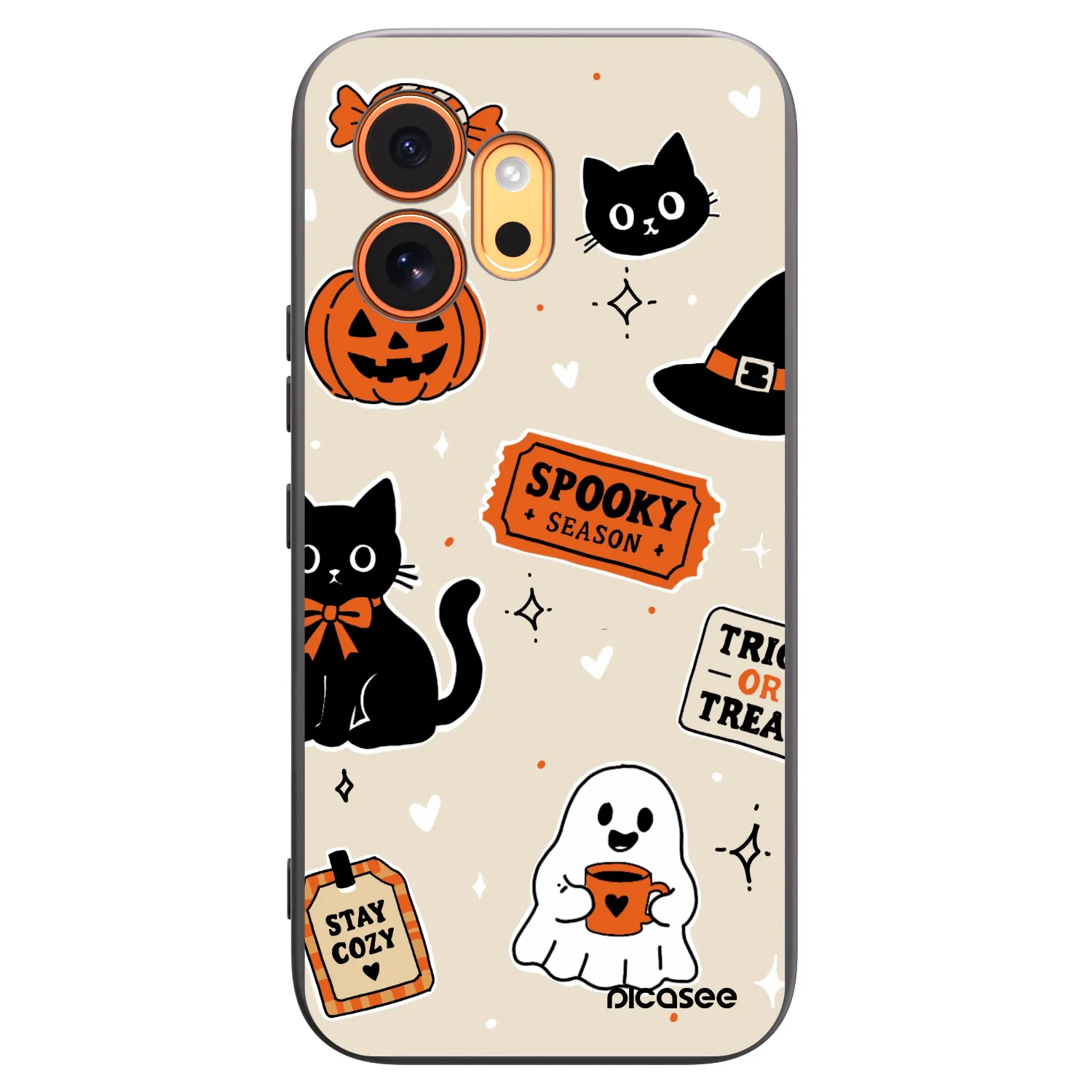 Picasee husă neagră din silicon pentru Honor 600 - Halloween stickers