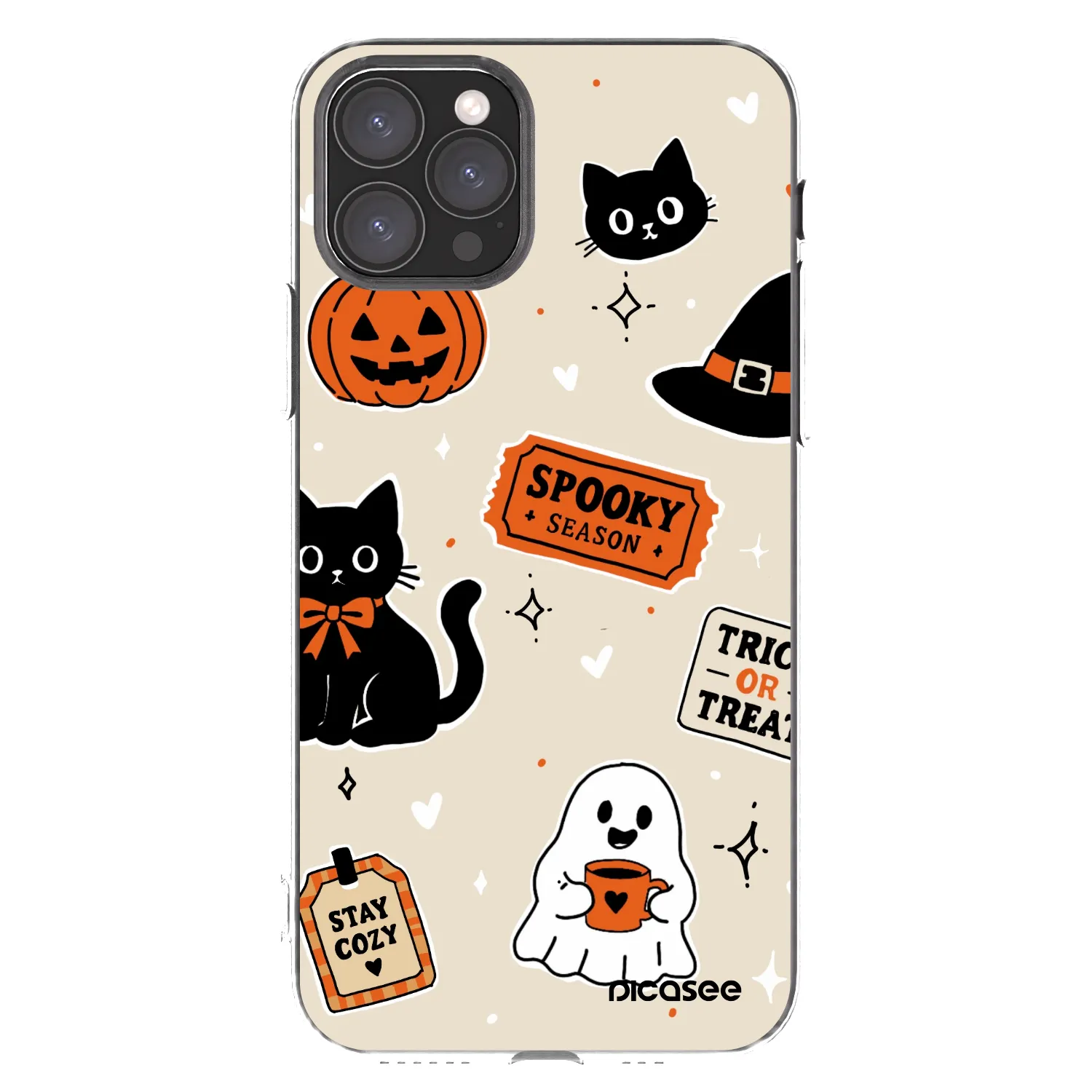 Picasee husă transparentă din silicon pentru Apple iPhone 11 Pro - Halloween stickers