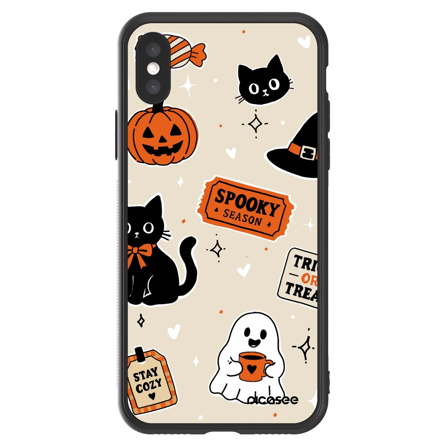 Picasee ULTIMATE CASE pentru Apple iPhone X/XS - Halloween stickers