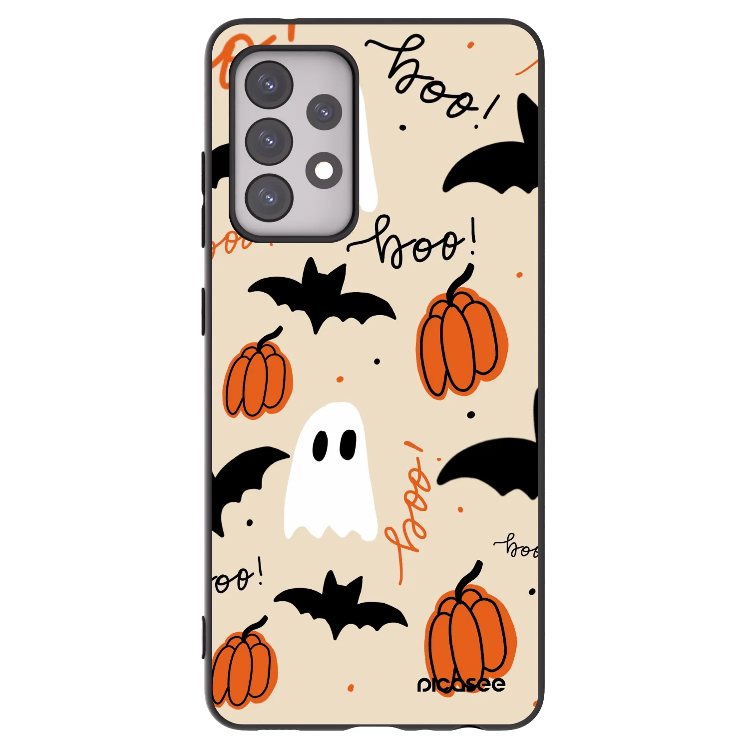 Picasee husă neagră din silicon pentru Samsung Galaxy A52s 5G A528B - Halloween 26