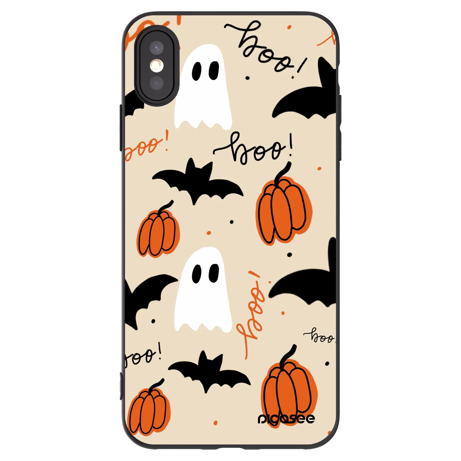 Picasee husă neagră din silicon pentru Apple iPhone XS Max - Halloween 26