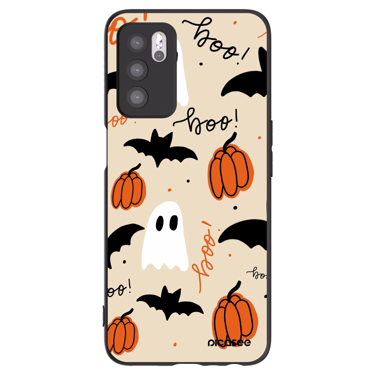 Picasee husă neagră din silicon pentru OPPO A16s - Halloween 26