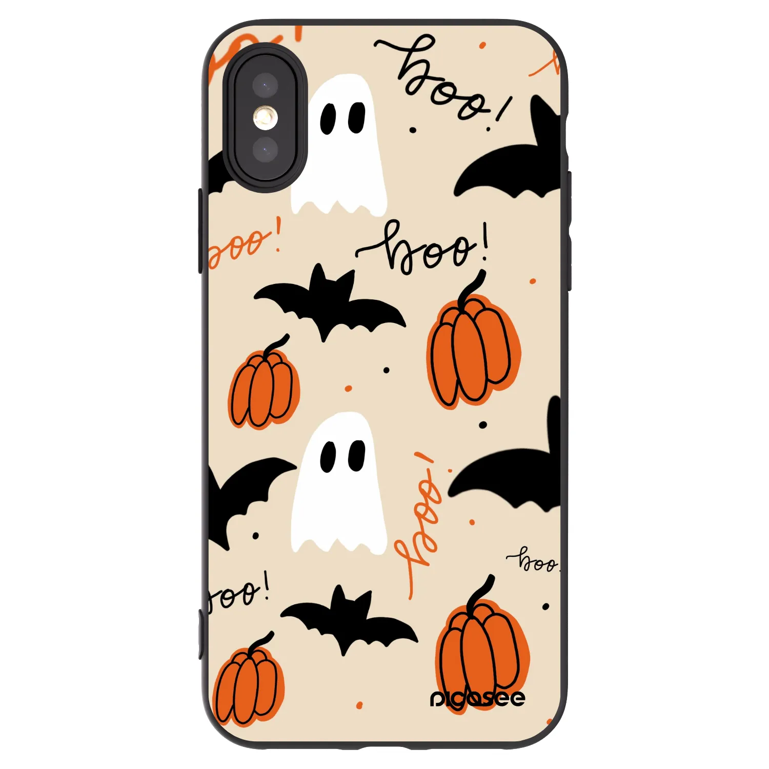 Picasee husă neagră din silicon pentru Apple iPhone X/XS - Halloween 26